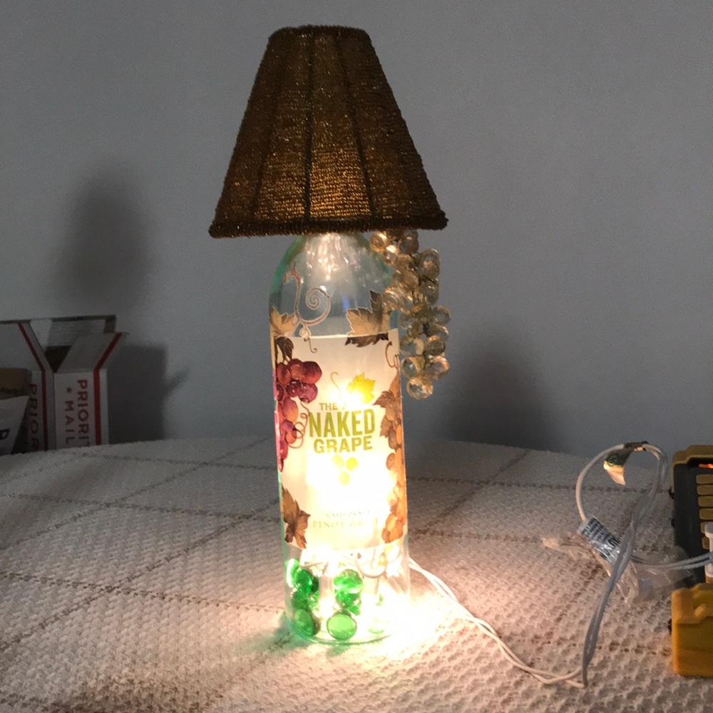 Naked Grape Wine Bottle Lamp Light